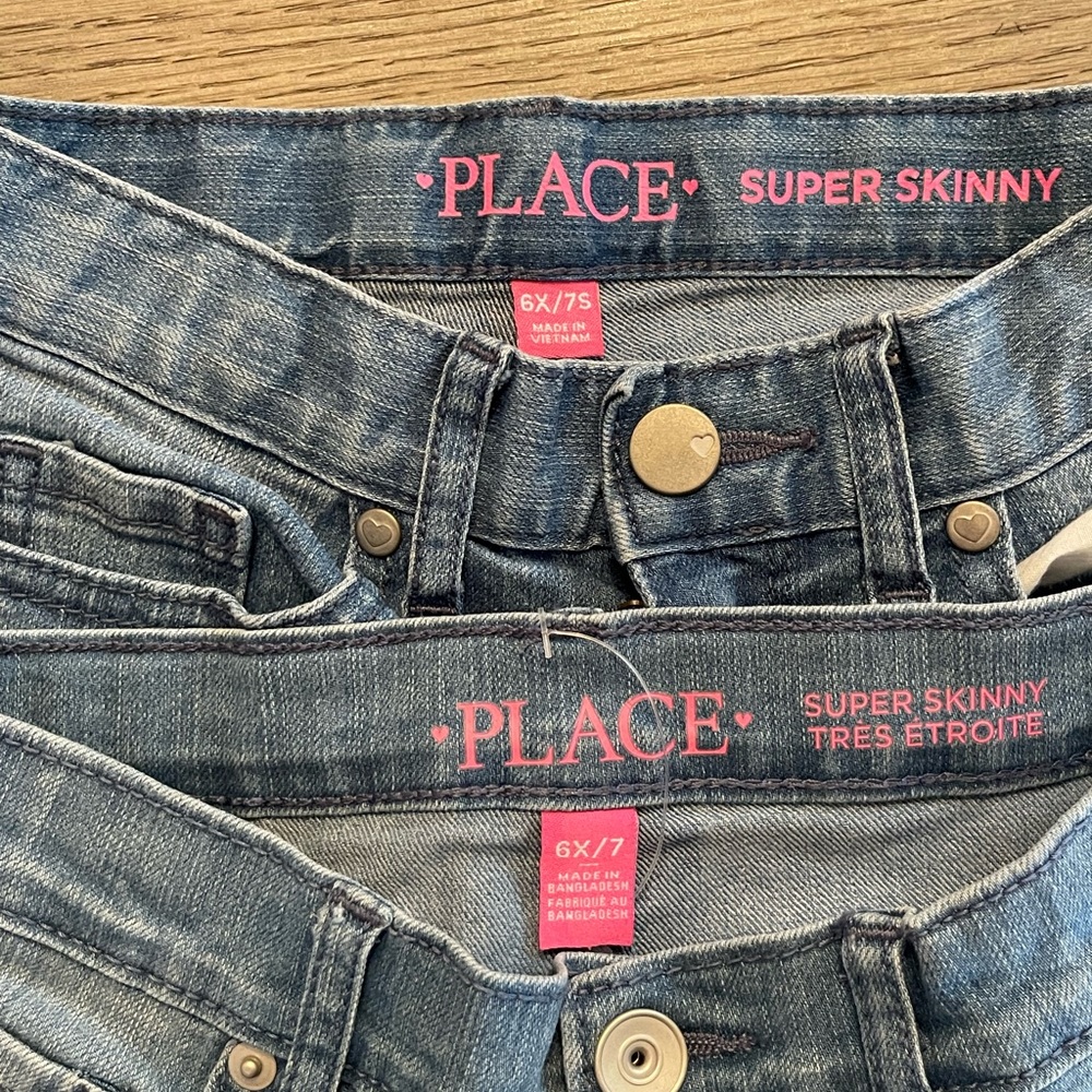 Don’t miss out! Two for the price of 1! Children’s Place super skinny blue jeans